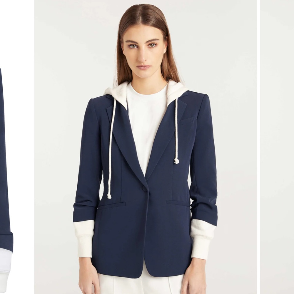 Khloe Navy Hooded Blazer